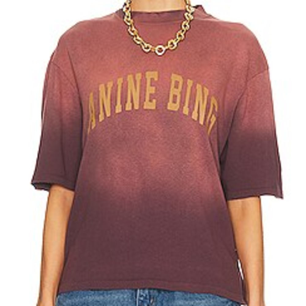 Avi Tee Anine Bing in Washed Faded Burgundy